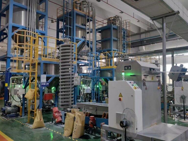 Gravimetric dosing feeders above an extrusion line