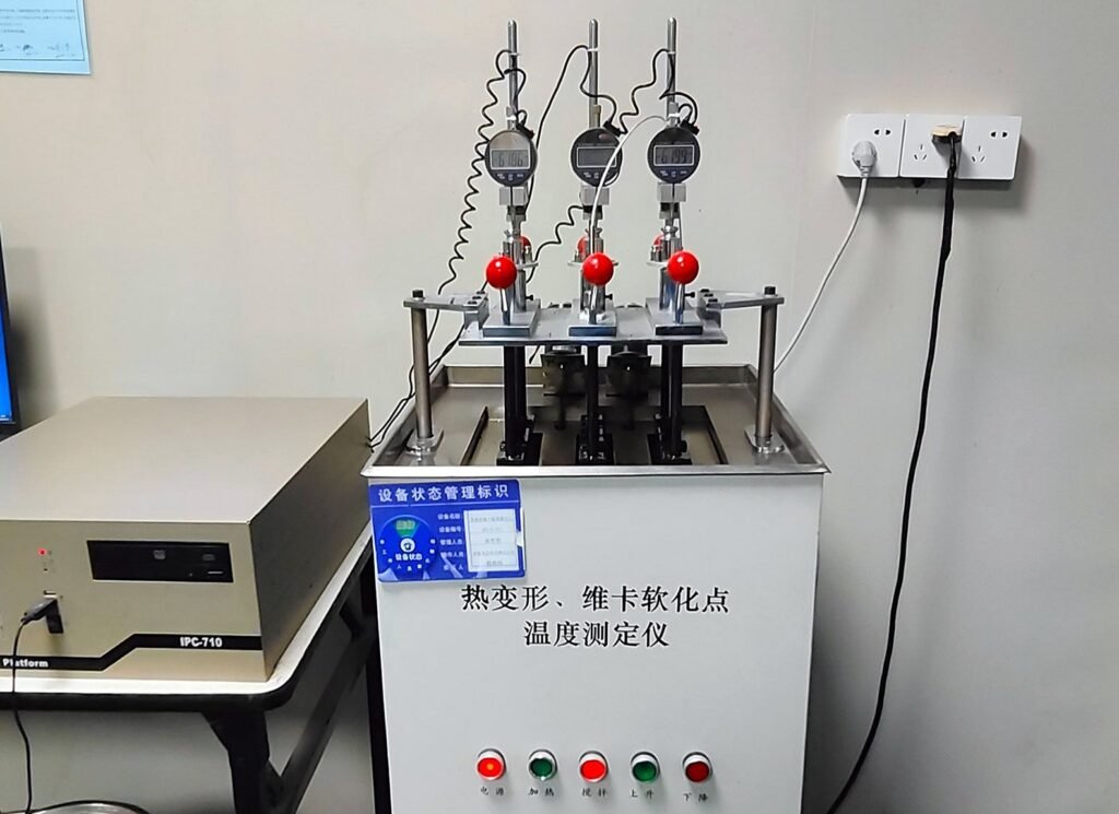 Heat deflection and Vicat softening temperature tester